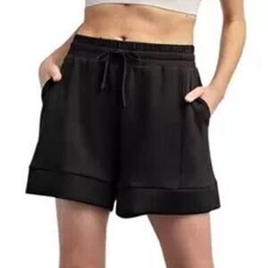 RAE MODE Black Modal Scuba Luxe Lounge Shorts Elastic Waist Women's Large